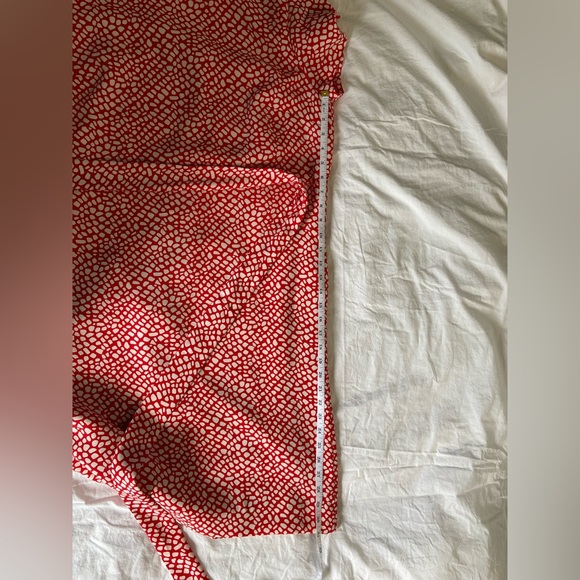 Liz Claiborne size 14 red and off white dress - Picture 5 of 8